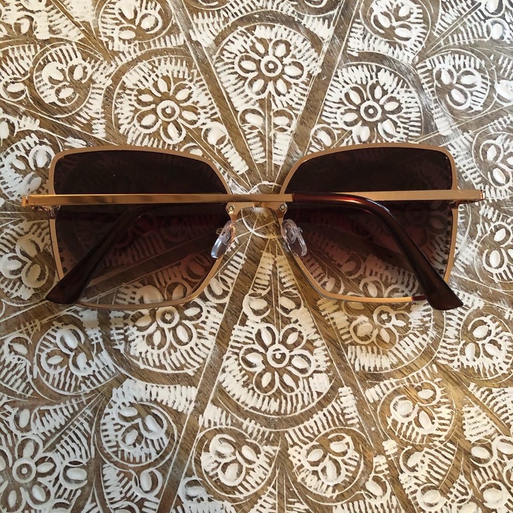 Brand New Brown & Gold Classy Bling Sunglasses - Picture 5 of 8